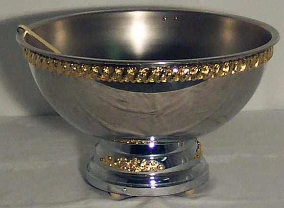 3 Gal Punch Bowl w/ Ladle (Stainless Steel)