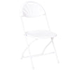 White Fanback Folding Chair