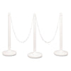 White Plastic Stanchion w/ Chain