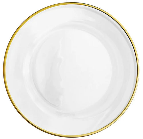 13 Charger Round Gold Rim Plate